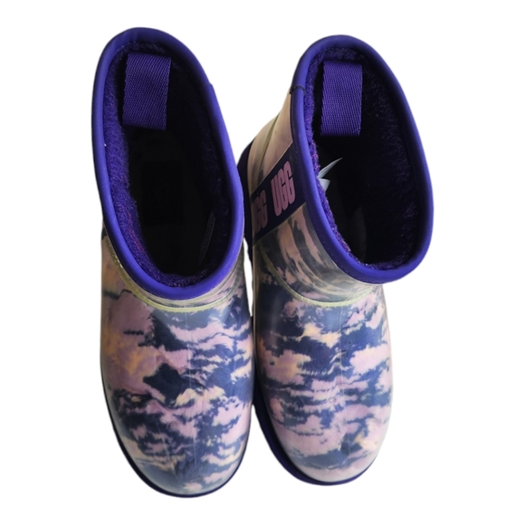 UGG CLASSIC CLEAR MINI MARBLE VIOLET NIGHT WATERPROOF FUR BOOT SIZE 7 WOMEN - Picture 9 of 10